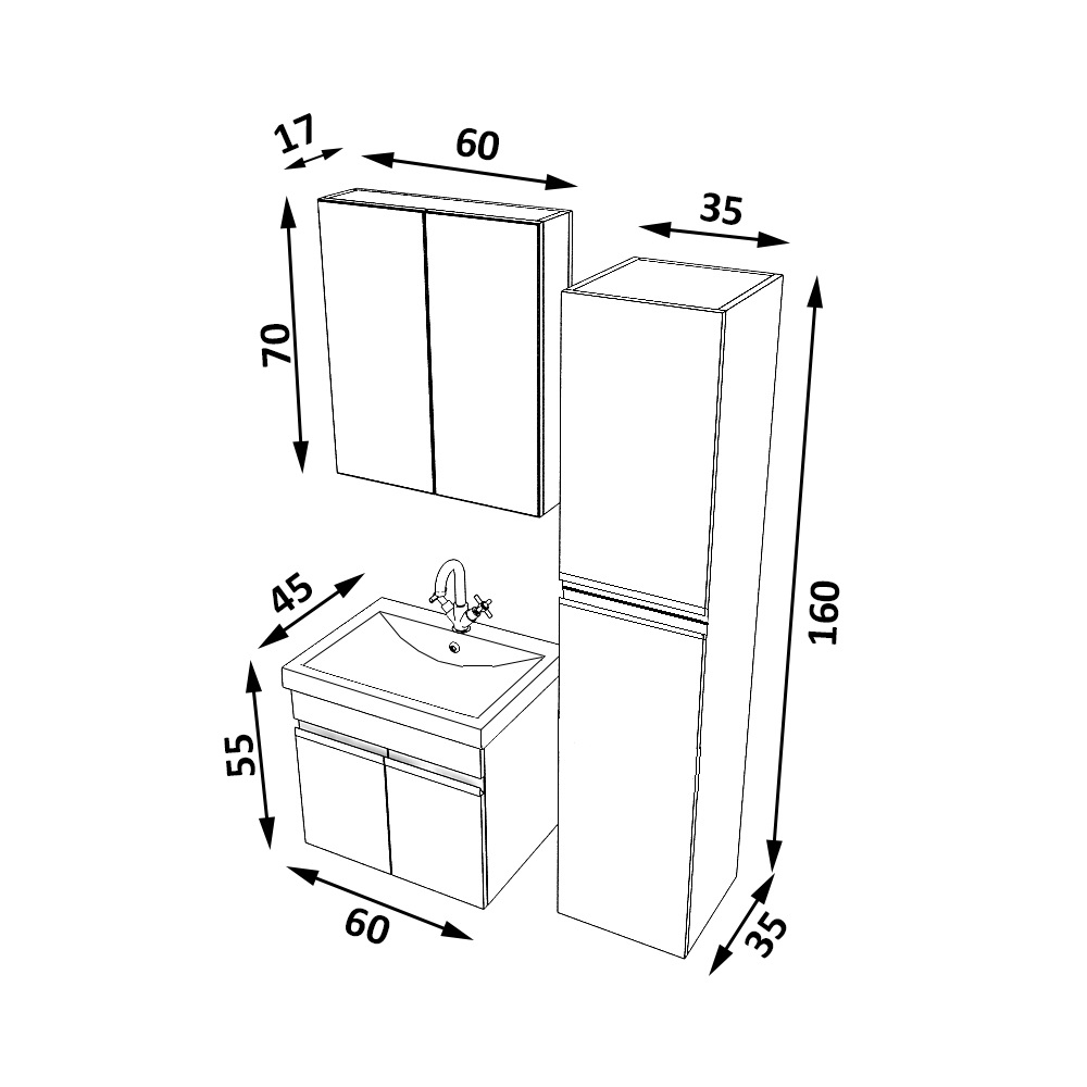Belinda Banyo Dolabı - Görsel 2
