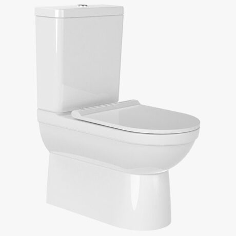 Modern Seramik Kanalsız Klozet Seti - Rimless Hijyen Sistemi ve Yavaş Kapanan Kapak