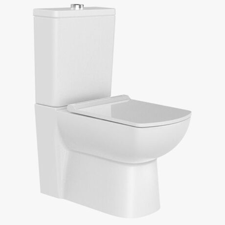 Modern Geometrik Kanalsız Klozet Seti - Rimless Hijyen Teknolojisi ve Ultra Slim Kapak