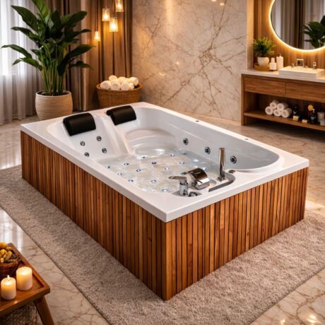 Ahşap Panelli Çift Kişilik Jakuzi