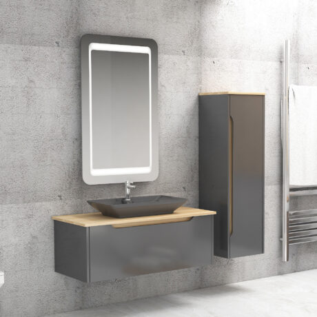 Polo Anthracite Banyo Dolabı