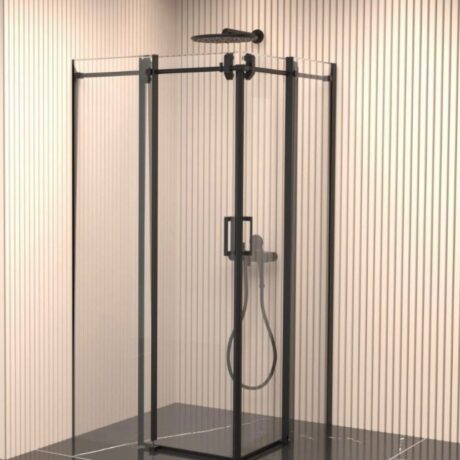 ZYN-505 Mat Siyah Borulu Sistem Duşakabin